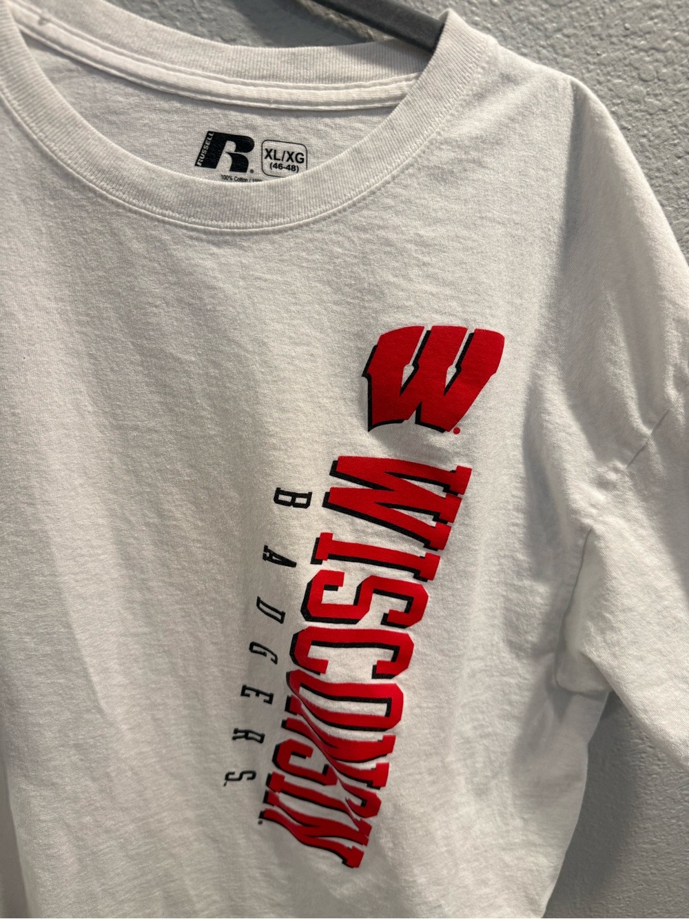 Wisconsin Badger White T-Shirt - XL